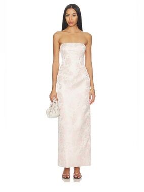 NWOT Maiah Strapless Maxi Dress in Pink Floral